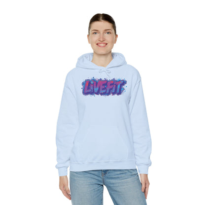 LIVE FIT Hoodie Sweatshirt - Motivational Fitness Pullover - Unisex Gym Hoodie - S-5XL