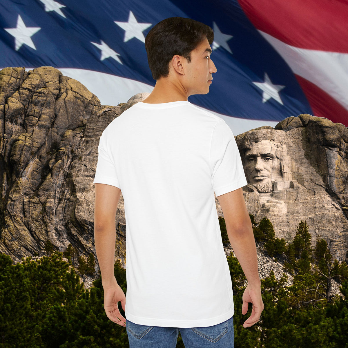 USA Red White Blue - American Flag T-Shirt - Patriotic Unisex Tee - S-3XL