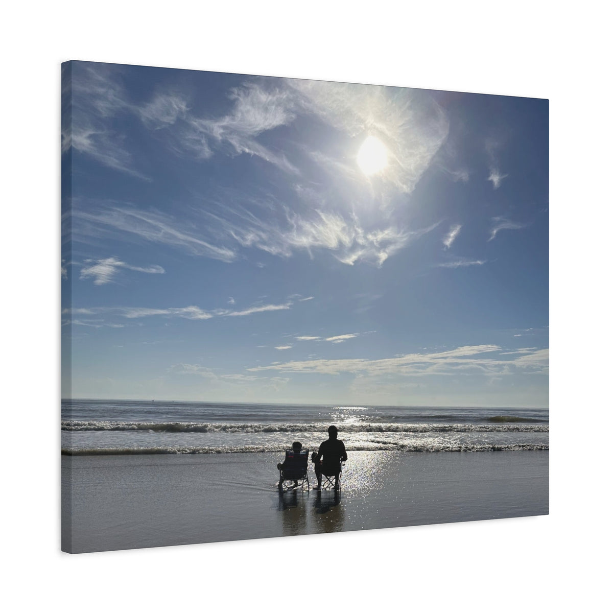 Beach Day Canvas Wall Art - Coastal Home Decor - Ocean Landscape - Serene Beach Print - 16 Sizes Available