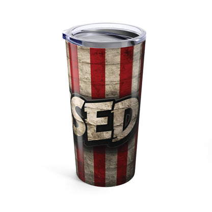 Blessed Tumbler - Red White & Blue American Flag Design - 20oz Patriotic Gift