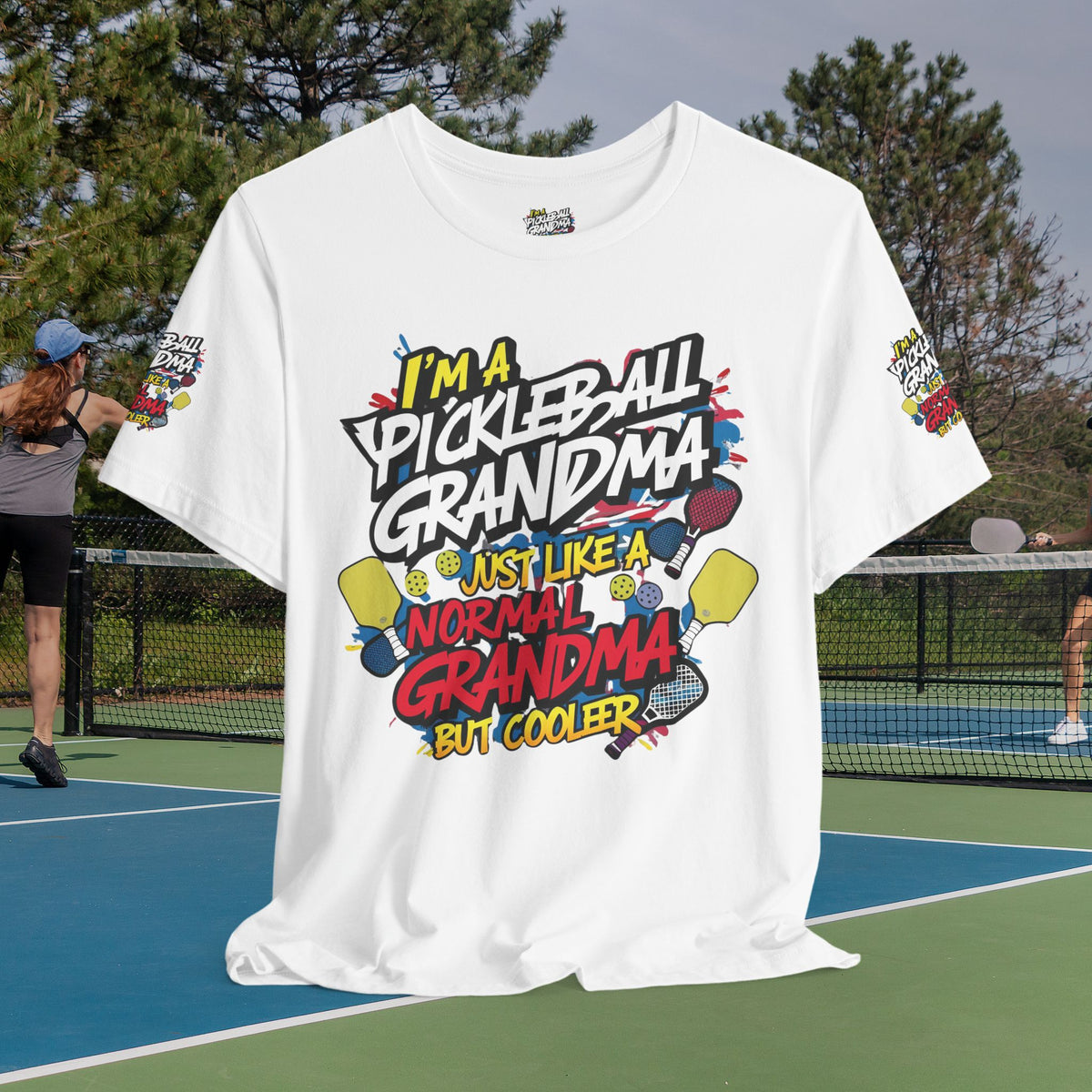 Pickleball Grandma T-Shirt - Way Cooler Than Normal - Funny Unisex Jersey Tee - XS-4XL