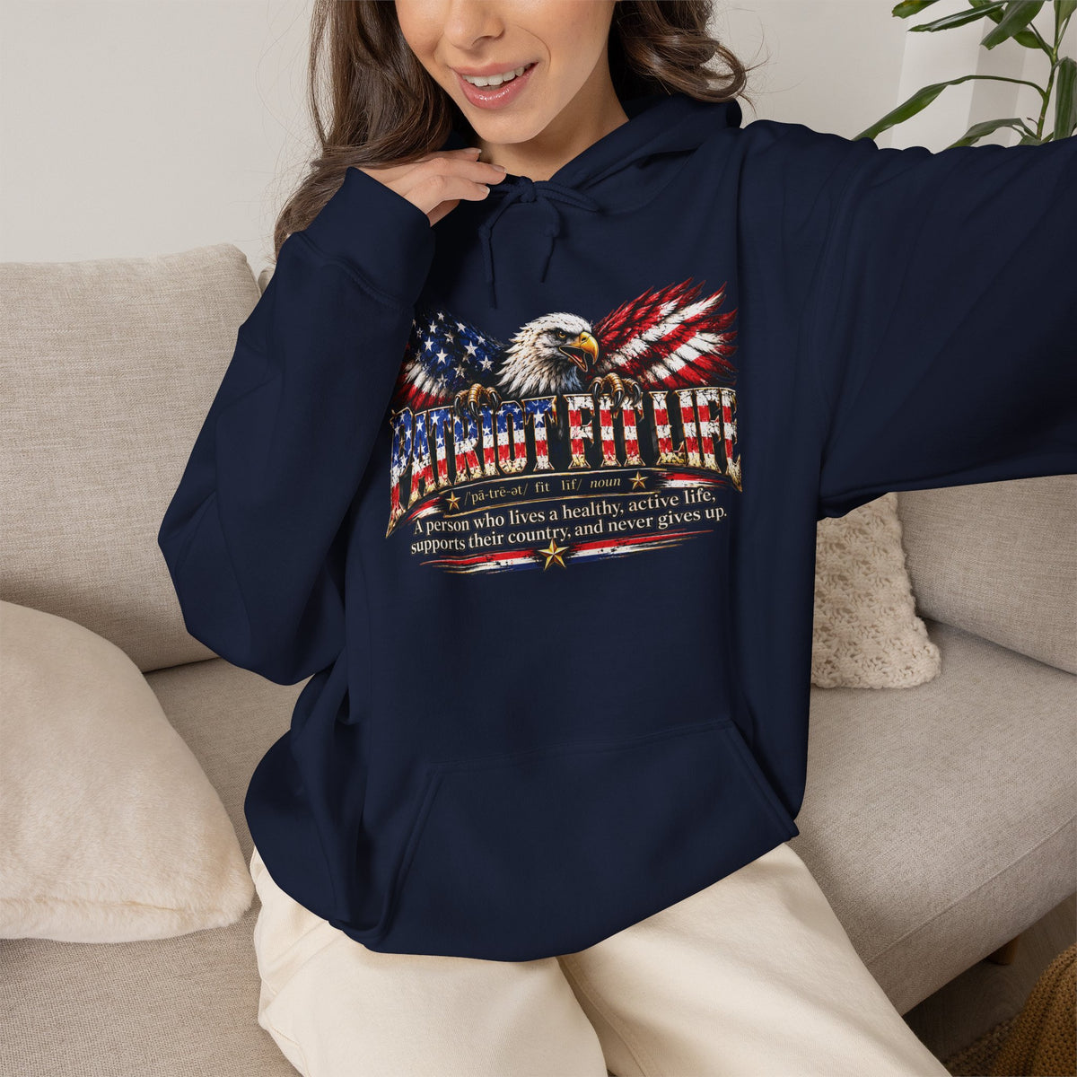 Patriot Fit Life Eagle & Flag Wings Definition Hoodie | S–5XL