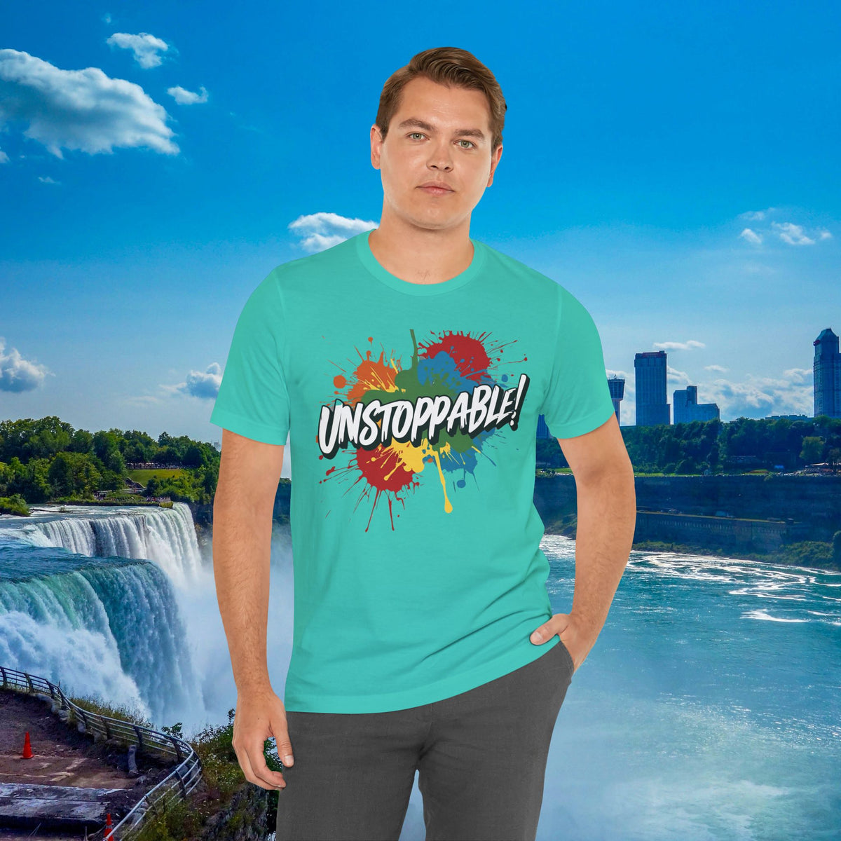 Unstoppable Vintage Retro T-Shirt - Motivational Graphic Tee - Unisex Casual Shirt