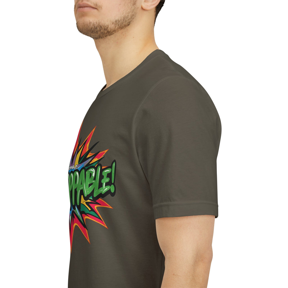 Unisex Jersey Tee - Unstoppable Graphic Design Shirt - Motivation and Fitness