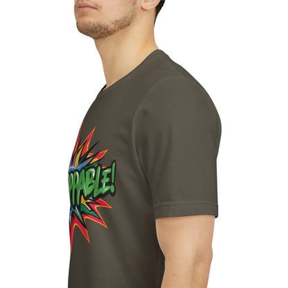 Unisex Jersey Tee - Unstoppable Graphic Design Shirt - Motivation and Fitness