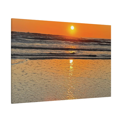 Sunset Beach Canvas Print, Ocean Decor, Wall Art, Home Decor, Coastal Artwork for Living Room
