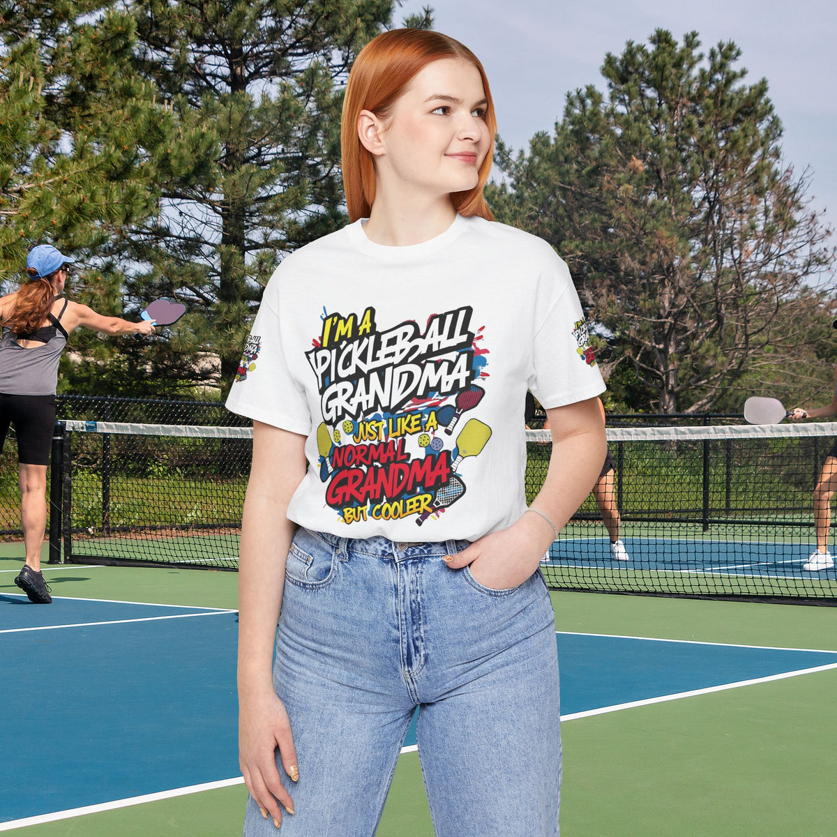 Pickleball Grandma T-Shirt - Way Cooler Than Normal - Funny Unisex Jersey Tee - XS-4XL