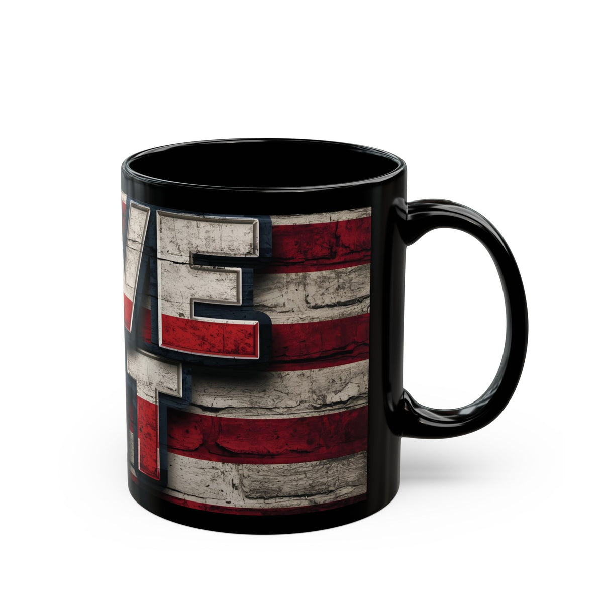 LIVE FIT Patriotic Mug - American Flag Design - 11oz/15oz