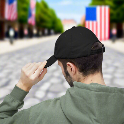 USA Distressed Flag Cap - Unisex Cotton Twill Hat - Patriotic Headwear