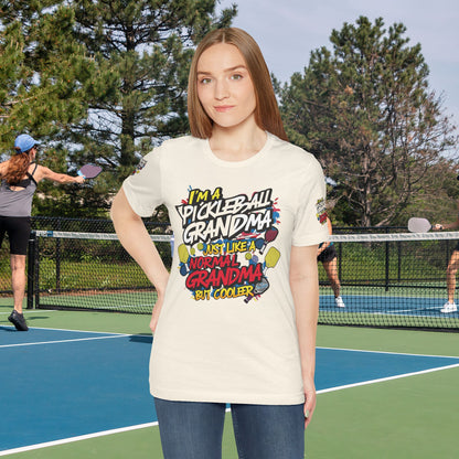 Pickleball Grandma T-Shirt - Way Cooler Than Normal - Funny Unisex Jersey Tee - XS-4XL