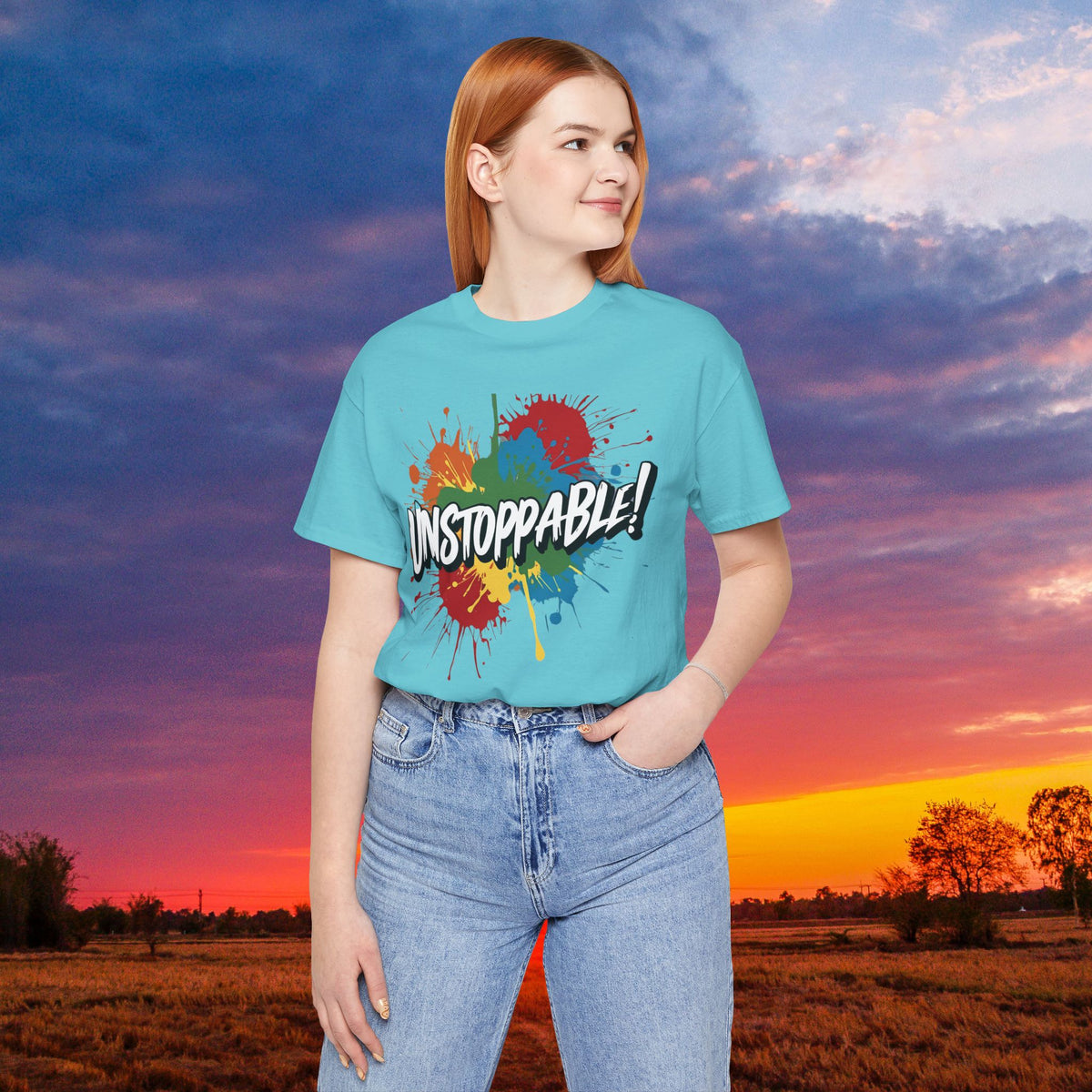 Unstoppable Vintage Retro T-Shirt - Motivational Graphic Tee - Unisex Casual Shirt