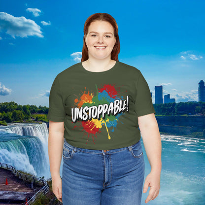Unstoppable Vintage Retro T-Shirt - Motivational Graphic Tee - Unisex Casual Shirt