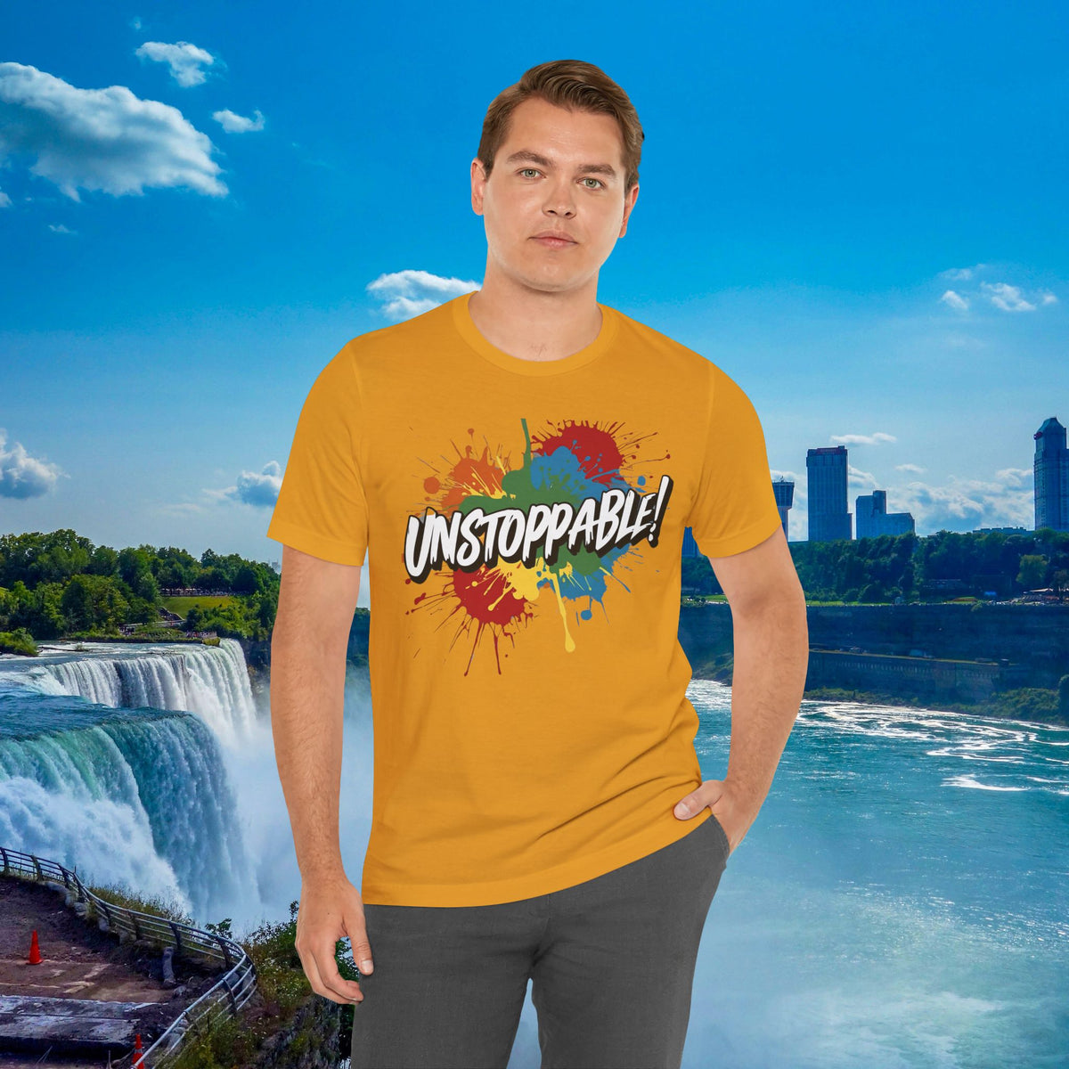Unstoppable Vintage Retro T-Shirt - Motivational Graphic Tee - Unisex Casual Shirt