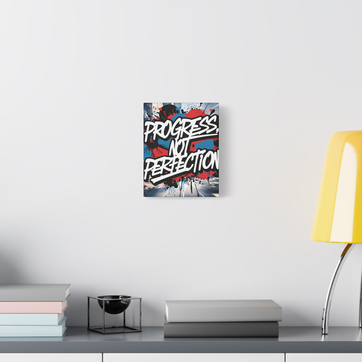 Progress Not Perfection Canvas Wall Art - Motivational Home Decor