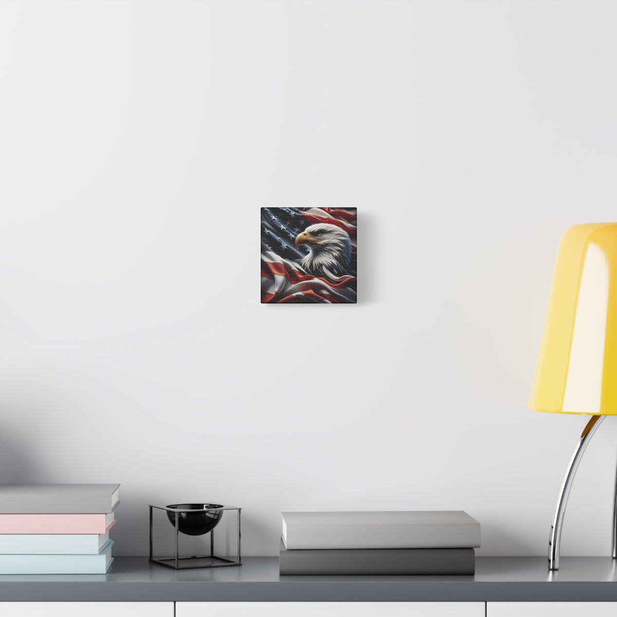 Patriotic Eagle Canvas Wall Art - American Flag Decor - Red White Blue - Gallery Wrapped - 27 Sizes - Veteran Gift