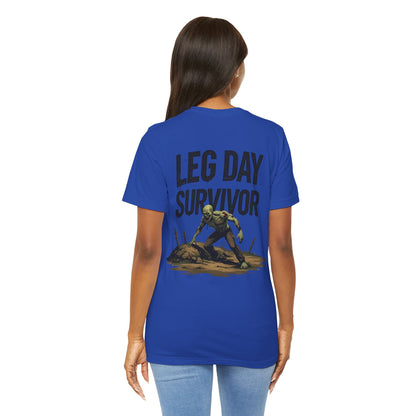 Leg Day Survivor Tee - Fitness Shirt - Workout Apparel - Gym Gift - Unisex Graphic Tee - Funny T-shirt