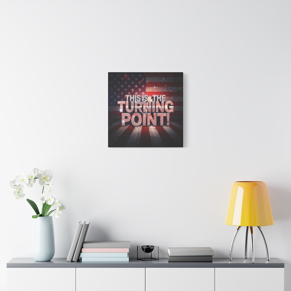 This Is The Turning Point! Canvas Wall Art - Patriotic American Flag - Red White Blue - Gallery Wrapped - 36 Sizes