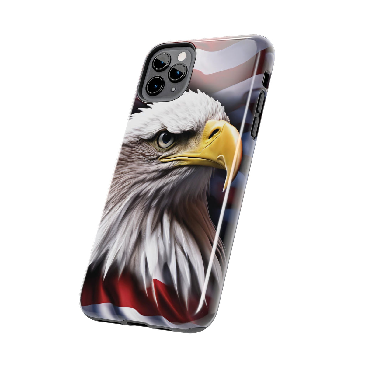 Patriotic - Bald Eagle - Phone Case - Tough Phone Case - American Flag Design - Gift for Veterans - National Holidays - Outdoor Adventures - Eagle Lover