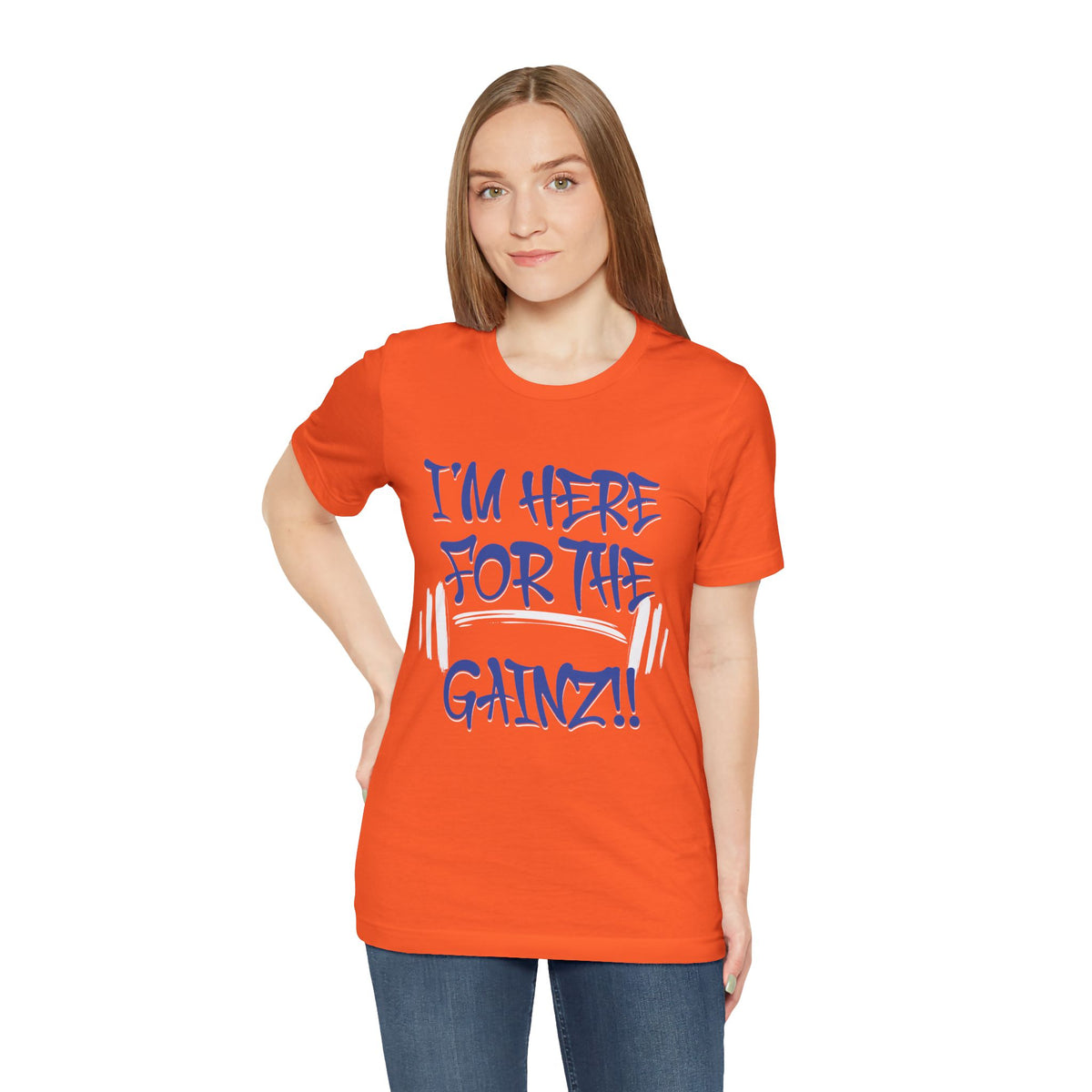 I'm Here For The Gainz! Gym Motivation T-Shirt - Funny Fitness Tee - Unisex XS-4XL