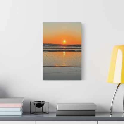 Sunset Beach Canvas Print, Ocean Decor, Wall Art, Home Decor, Coastal Artwork for Living Room