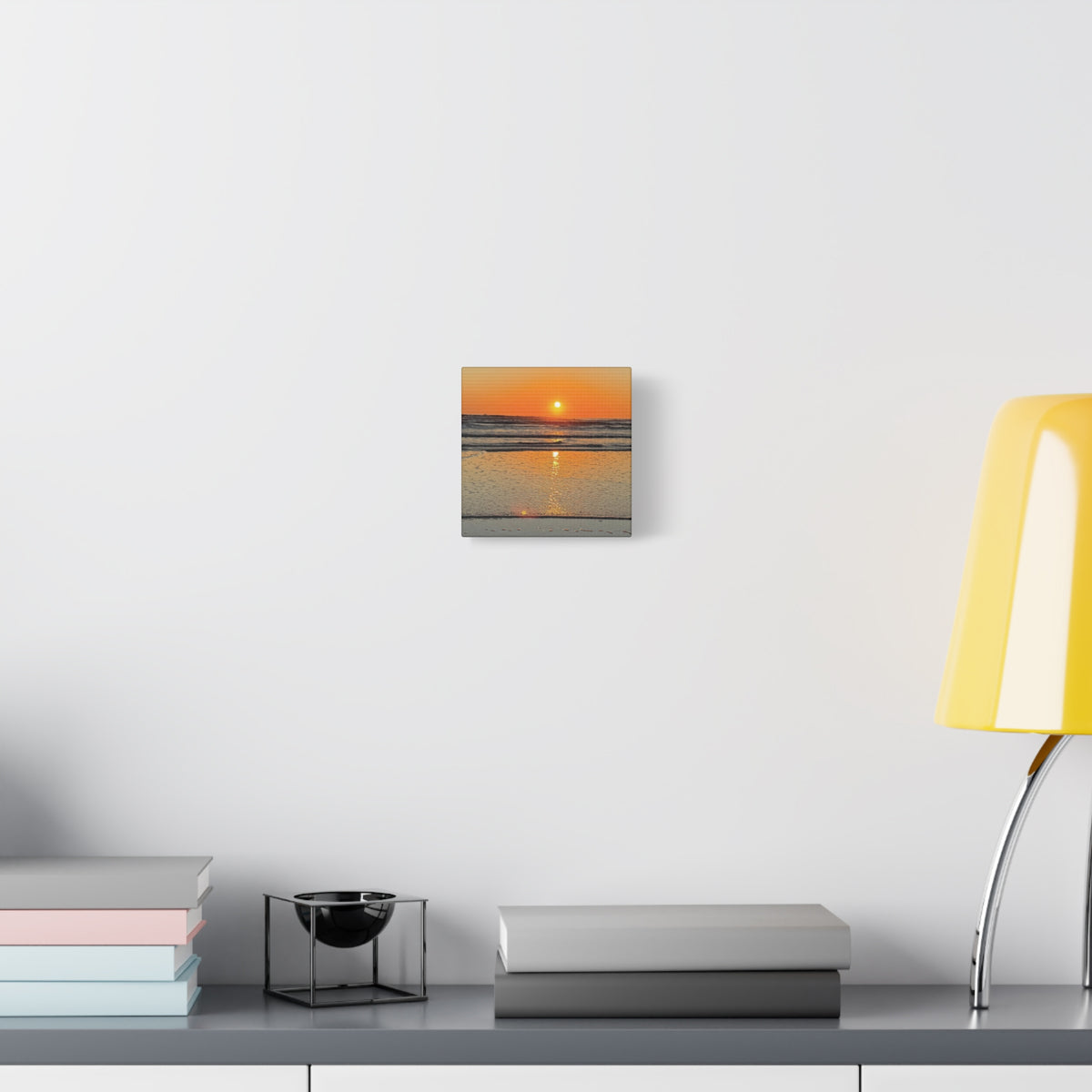 Sunset Beach Canvas Print, Ocean Decor, Wall Art, Home Decor, Coastal Artwork for Living Room