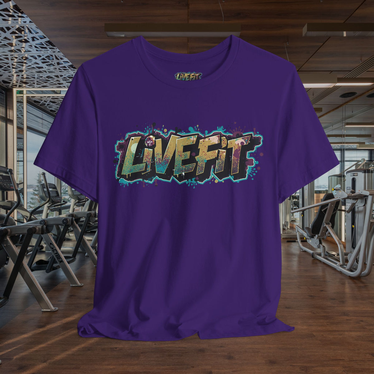 LIVE FIT Graphic Fitness Tee - Motivational Workout T-Shirt - Unisex XS-4XL