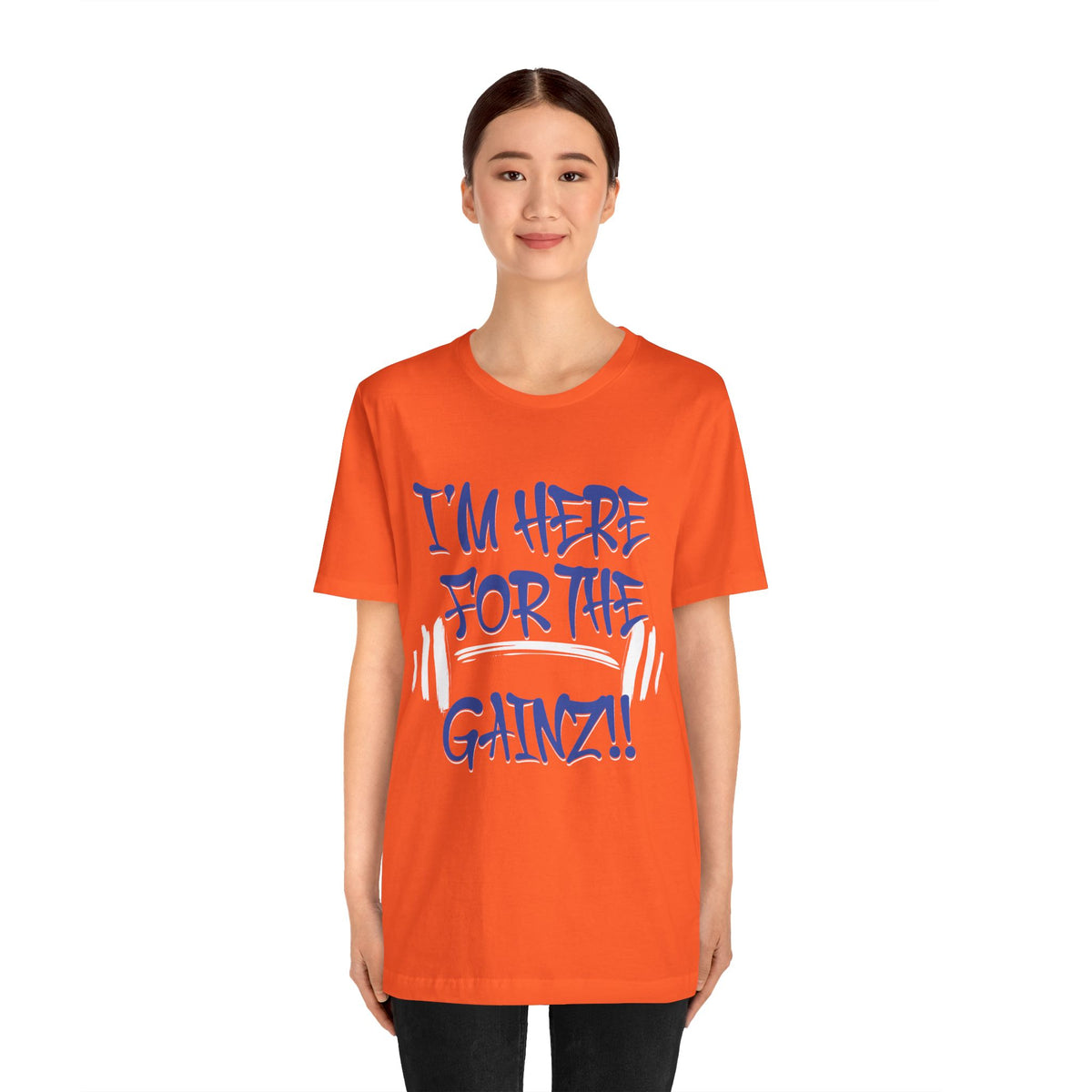 I'm Here For The Gainz! Gym Motivation T-Shirt - Funny Fitness Tee - Unisex XS-4XL