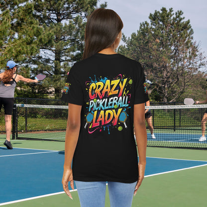 Crazy Pickleball Lady T-Shirt - Funny Pickleball Tee - Unisex Graphic Shirt - XS-5XL