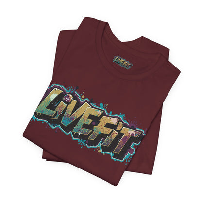 LIVE FIT Graphic Fitness Tee - Motivational Workout T-Shirt - Unisex XS-4XL