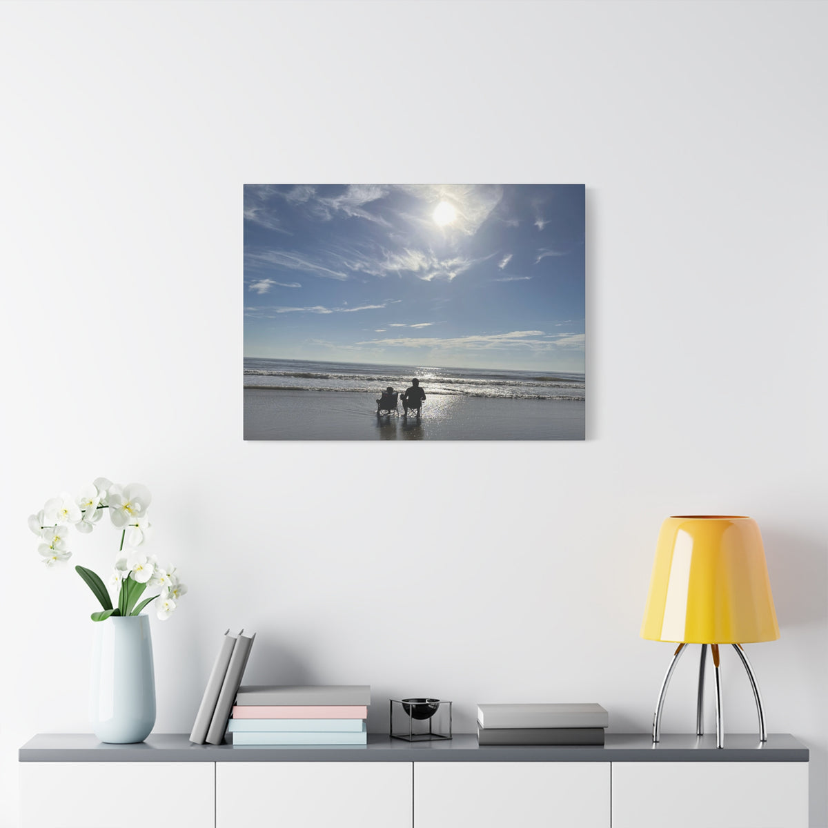 Beach Day Canvas Wall Art - Coastal Home Decor - Ocean Landscape - Serene Beach Print - 16 Sizes Available