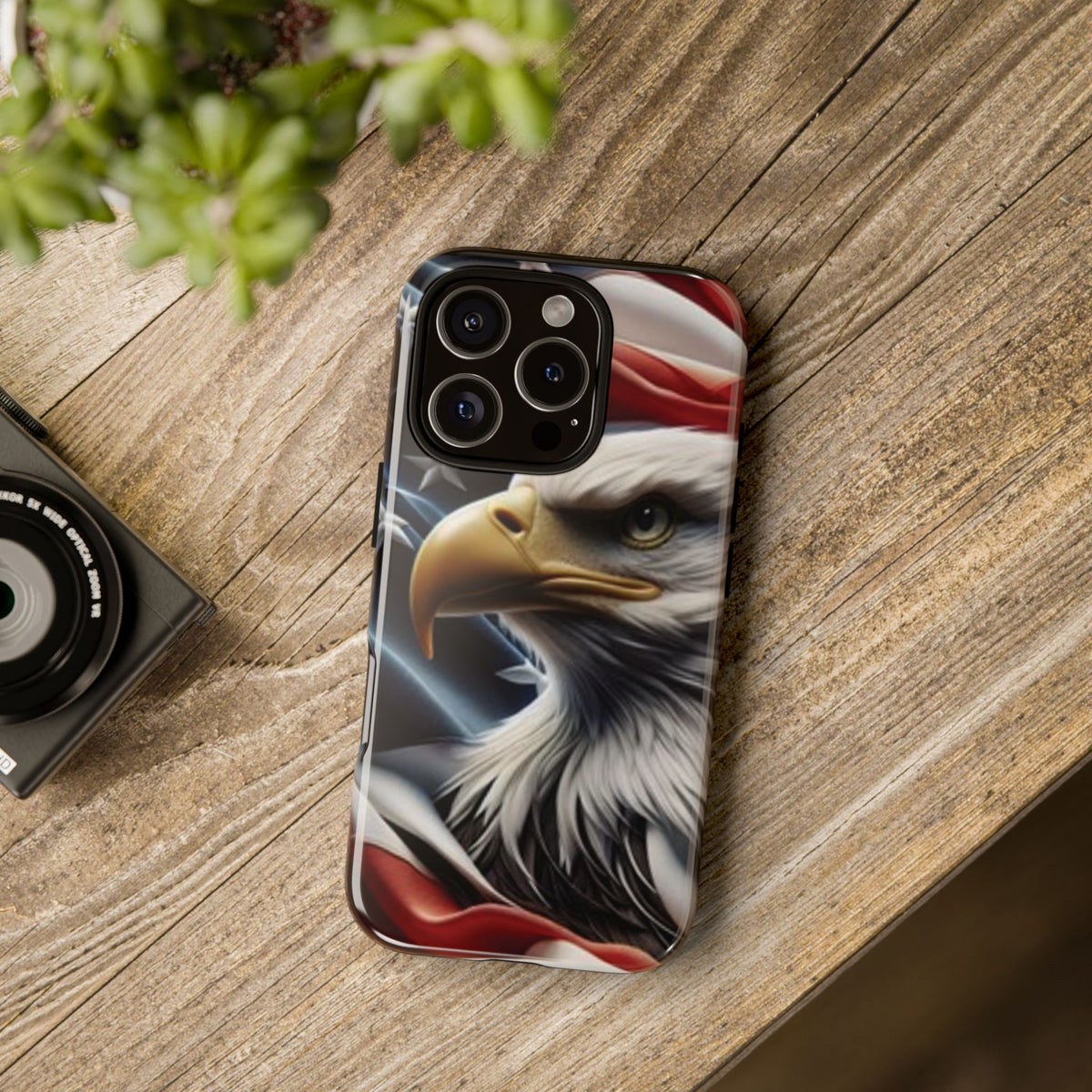 Patriotic Eagle American Flag Phone Case - Gift for Veterans - Independence Day - Memorial Day