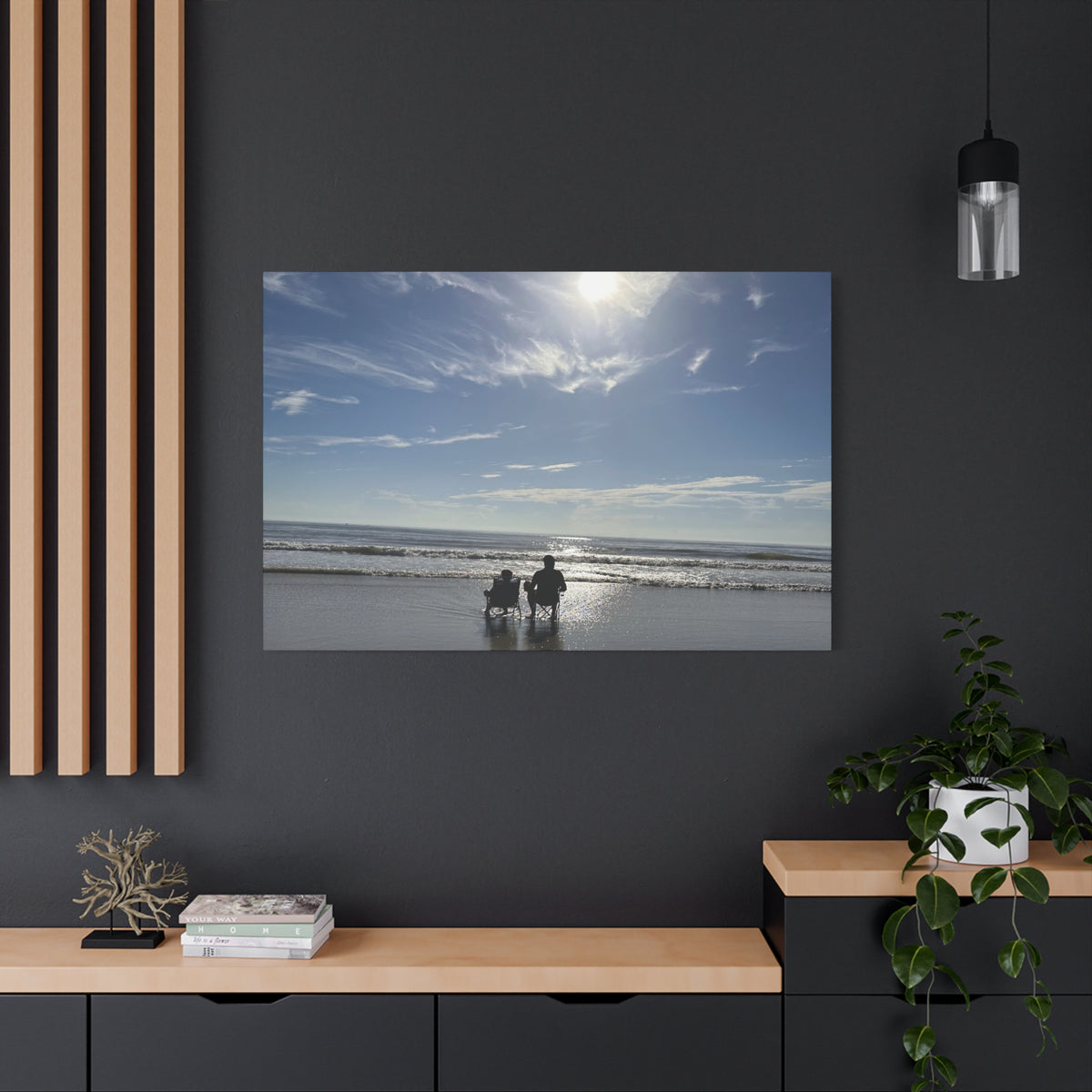 Beach Day Canvas Wall Art - Coastal Home Decor - Ocean Landscape - Serene Beach Print - 16 Sizes Available