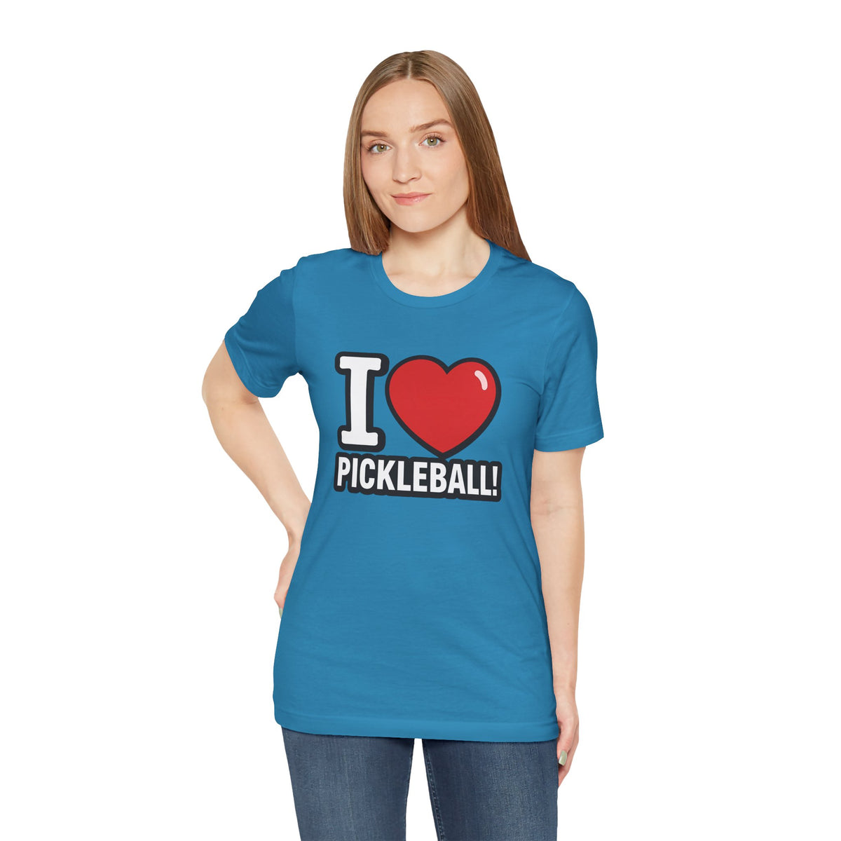I Love Pickleball T-Shirt - Unisex Pickleball Tee - Court Sports Gift - XS-4XL