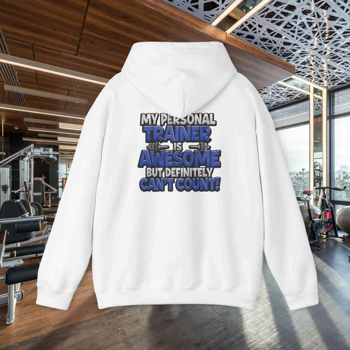 My Personal Trainer Is Awesome But Definitely Can't Count! - Funny Gym Hoodie - Unisex Sweatshirt - S-5XL