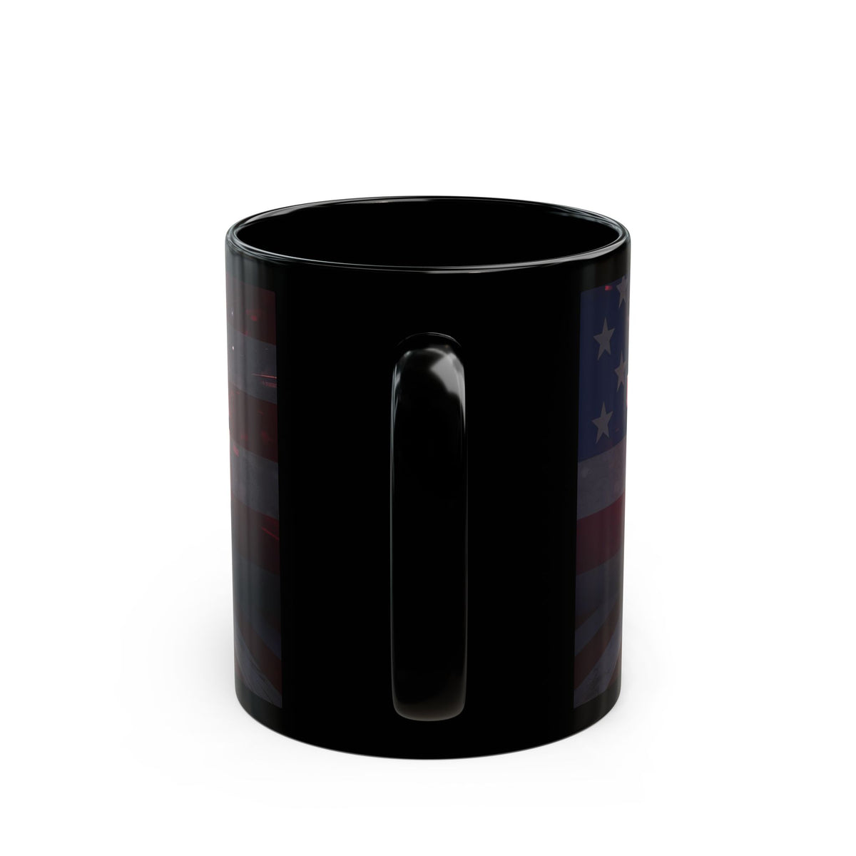 The Turning Point Black Ceramic Mug - Motivational American Flag Design