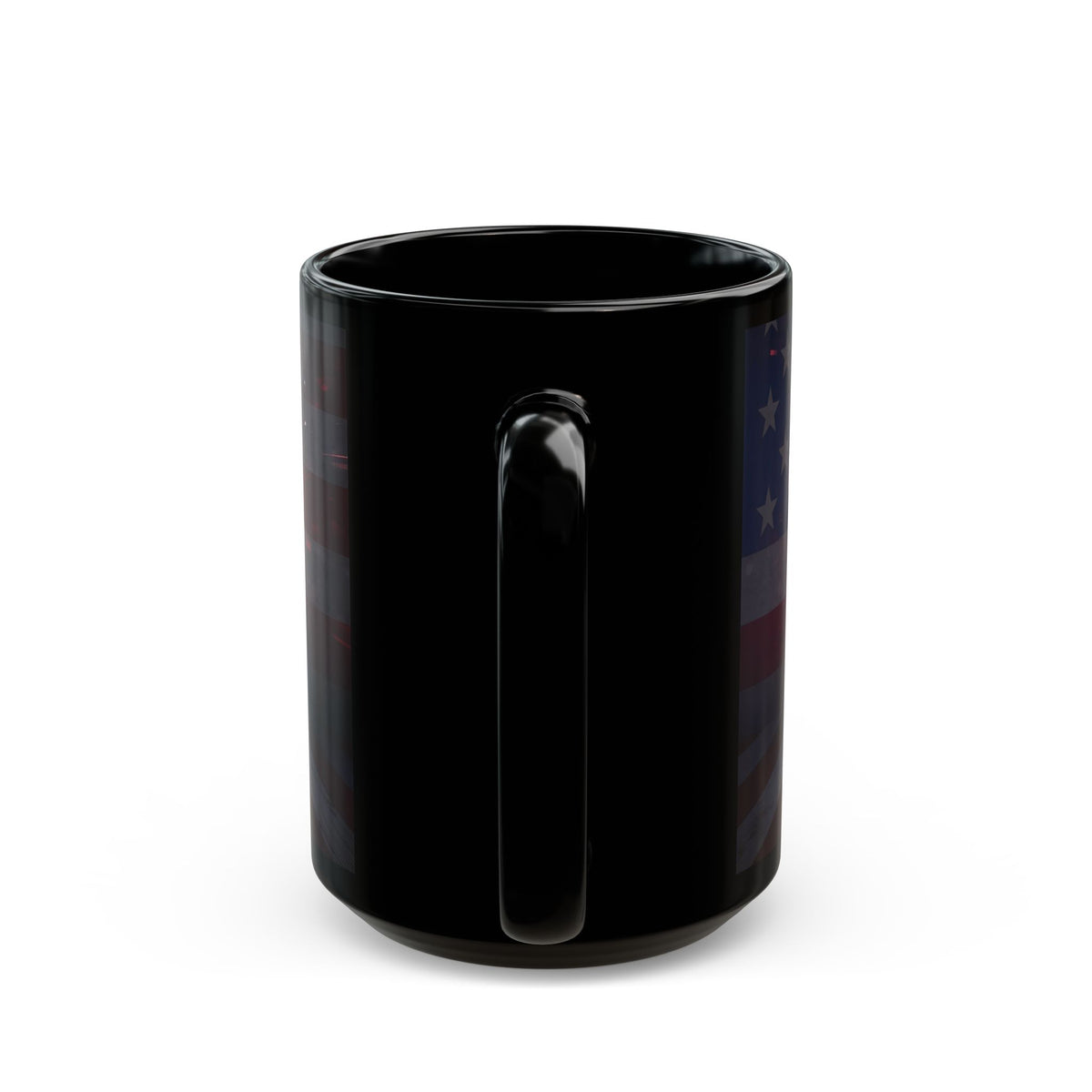 The Turning Point Black Ceramic Mug - Motivational American Flag Design
