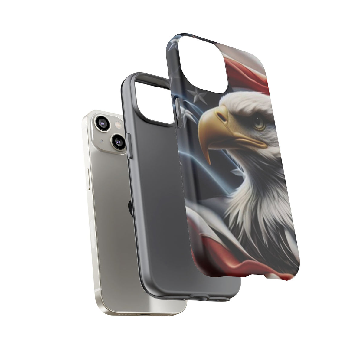 Patriotic Eagle American Flag Phone Case - Gift for Veterans - Independence Day - Memorial Day