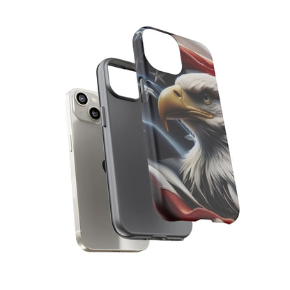 Patriotic Eagle American Flag Phone Case - Gift for Veterans - Independence Day - Memorial Day