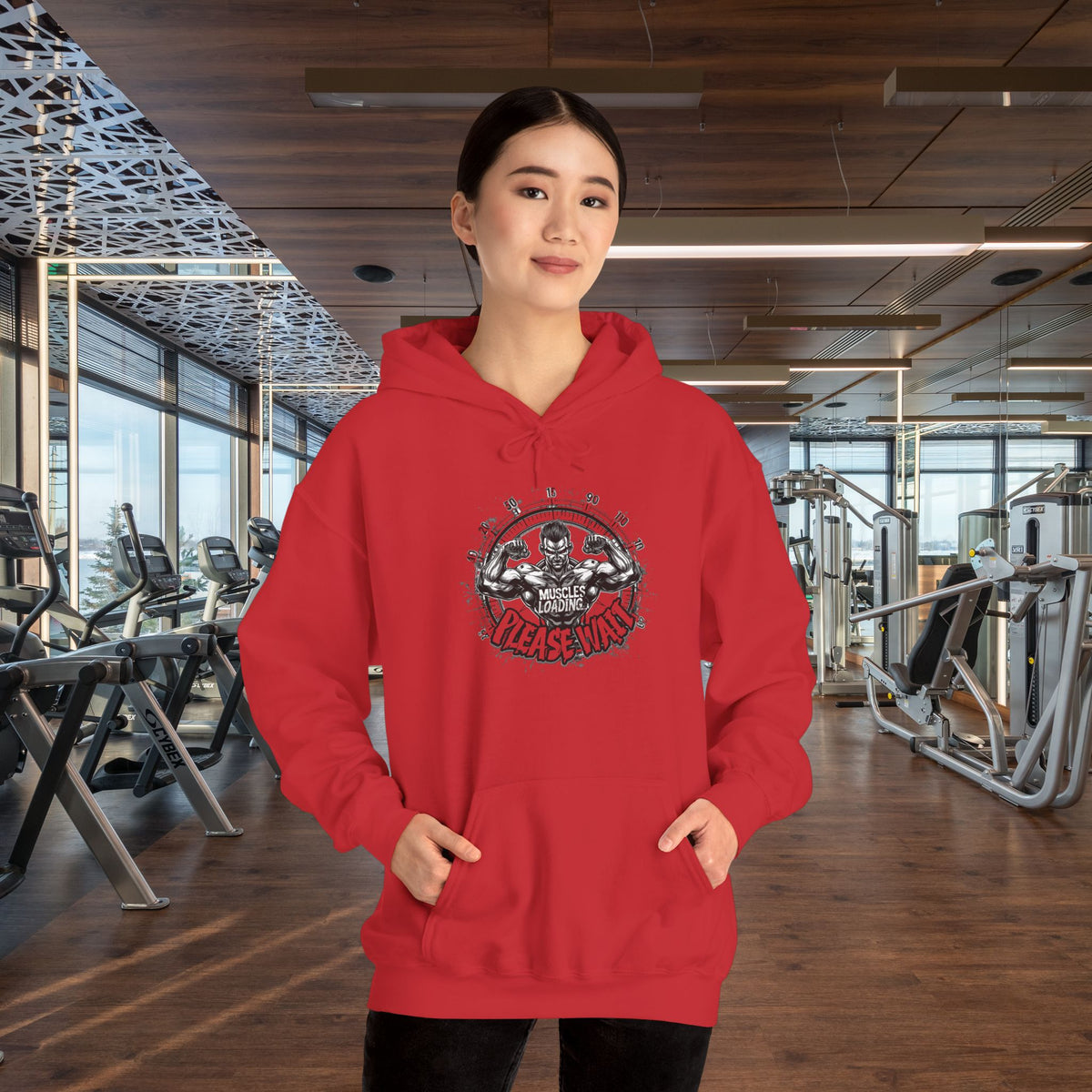 Muscles Loading Please Wait - Motivational Fitness Hoodie - Gym Sweatshirt - Unisex S-5XL