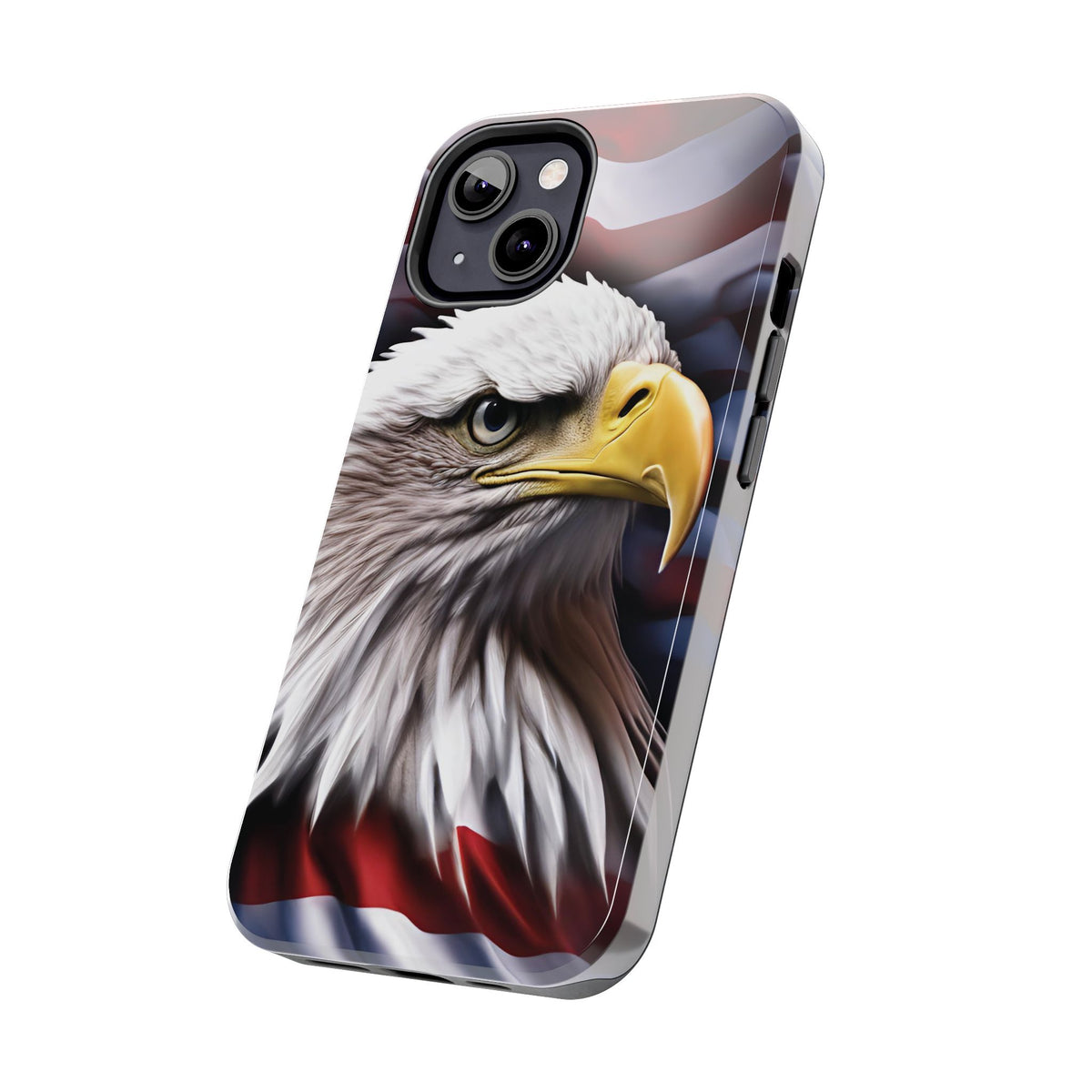 Patriotic - Bald Eagle - Phone Case - Tough Phone Case - American Flag Design - Gift for Veterans - National Holidays - Outdoor Adventures - Eagle Lover