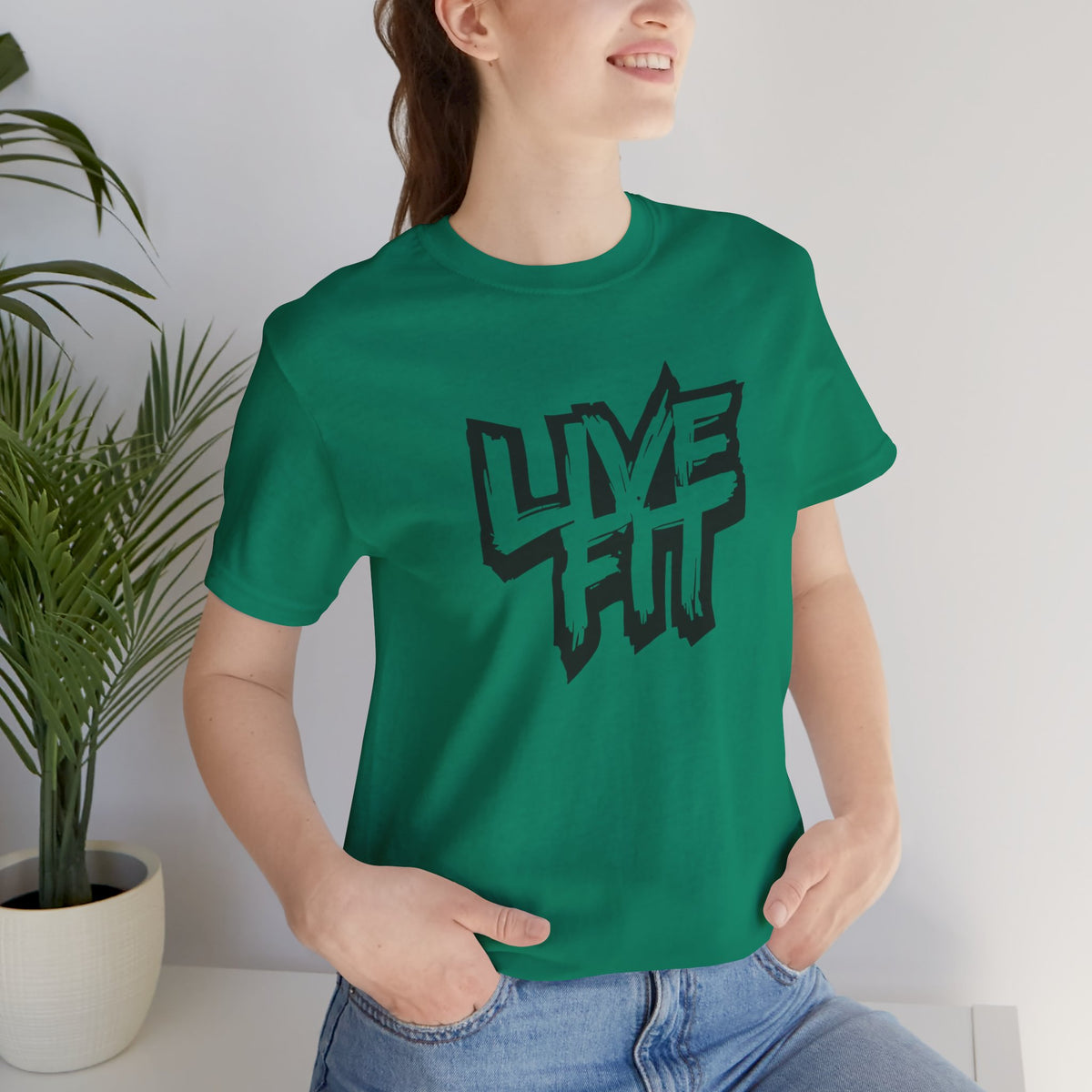 LIVE FIT Unisex Jersey Tee - Premium Fitness Shirt