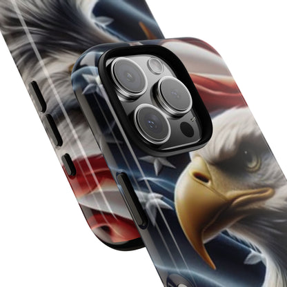 Patriotic Eagle American Flag Phone Case - Gift for Veterans - Independence Day - Memorial Day
