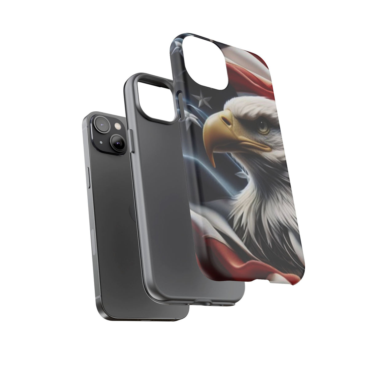 Patriotic Eagle American Flag Phone Case - Gift for Veterans - Independence Day - Memorial Day