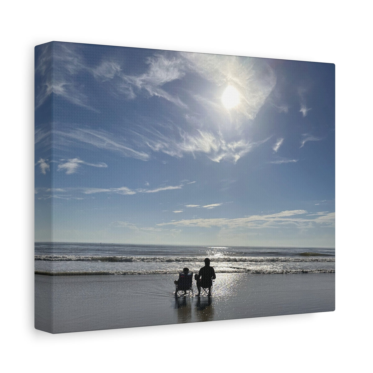 Beach Day Canvas Wall Art - Coastal Home Decor - Ocean Landscape - Serene Beach Print - 16 Sizes Available