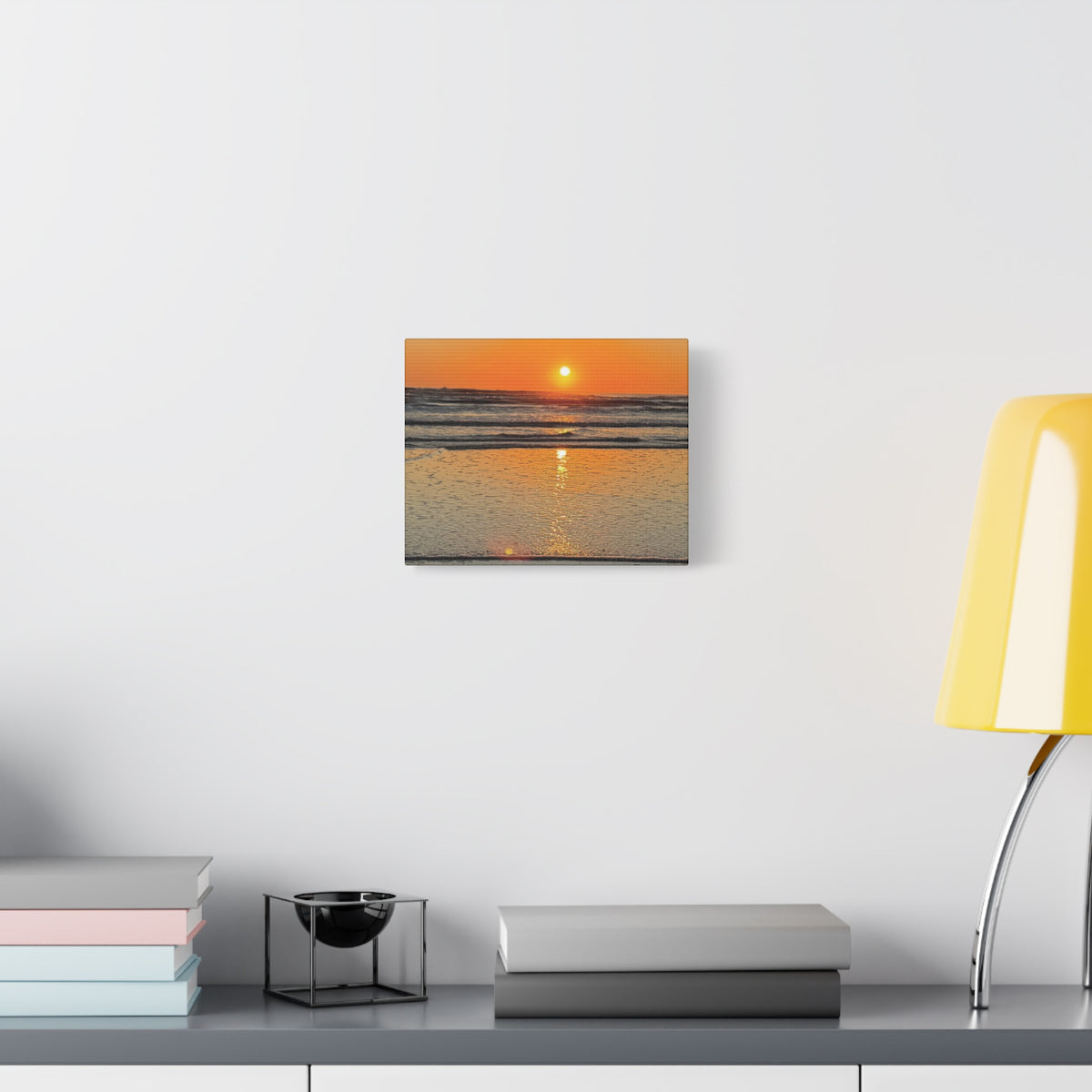 Sunset Beach Canvas Print, Ocean Decor, Wall Art, Home Decor, Coastal Artwork for Living Room