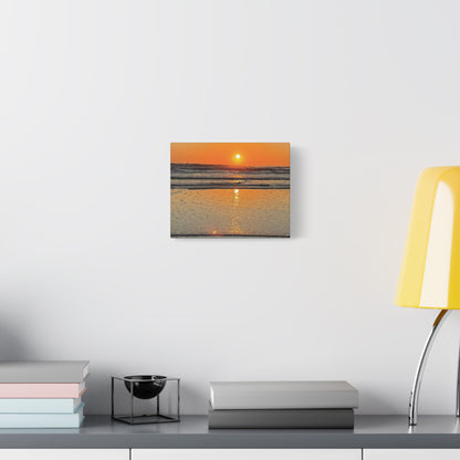 Sunset Beach Canvas Print, Ocean Decor, Wall Art, Home Decor, Coastal Artwork for Living Room