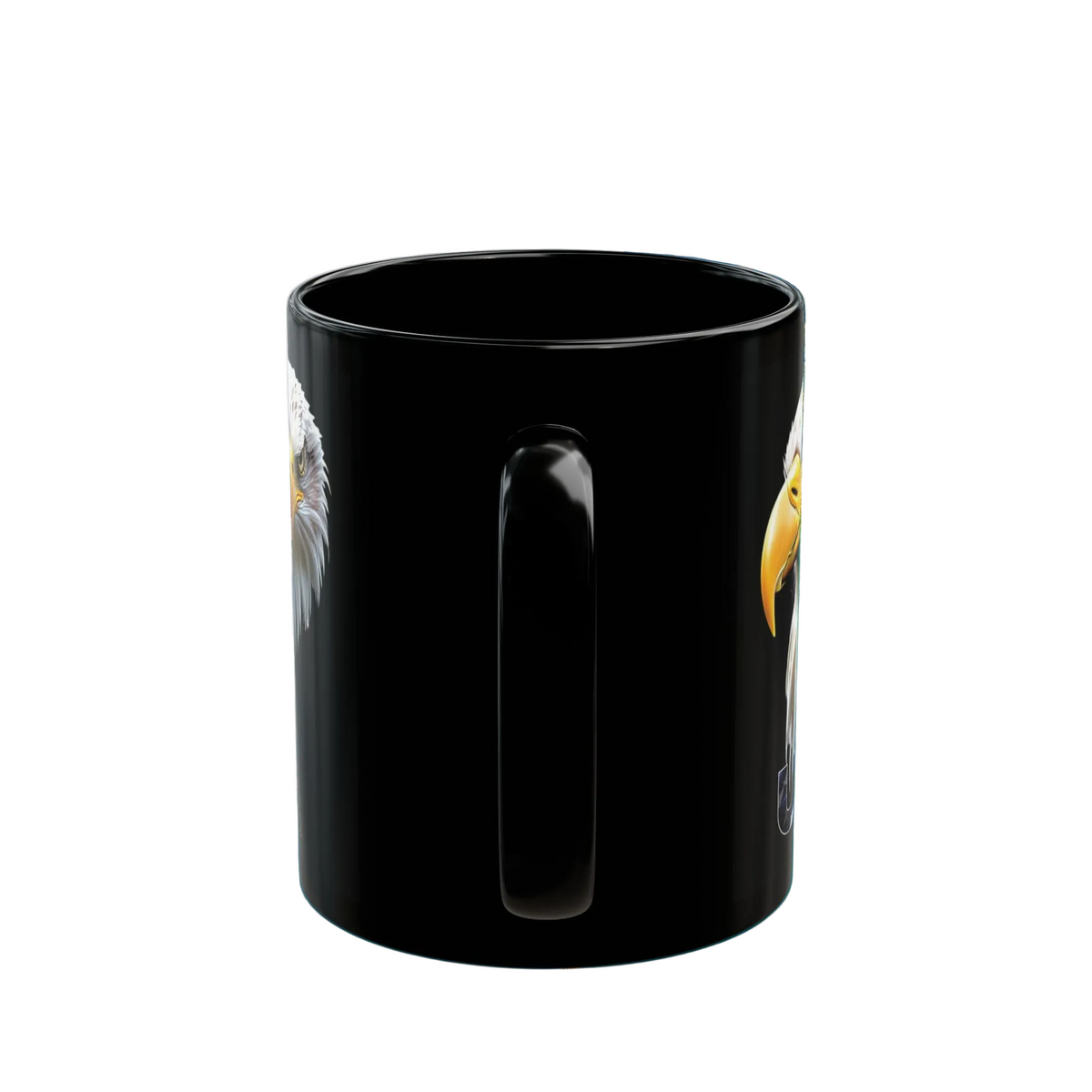 Majestic USA Bald Eagle Black Mug - Patriotic Wildlife Design - 11oz/15oz