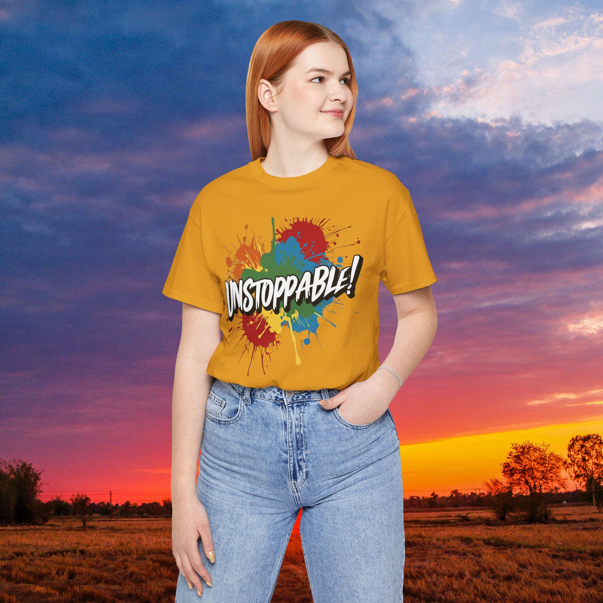 Unstoppable Vintage Retro T-Shirt - Motivational Graphic Tee - Unisex Casual Shirt