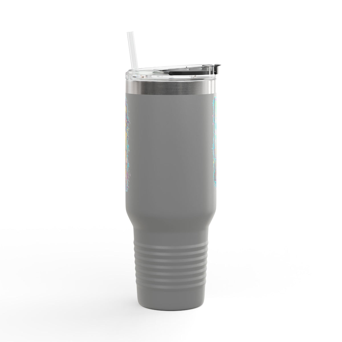 Insulated Travel Mug - Live Fit - 40oz Fitness Water Bottle - Gym Coffee Cup - Durable Travel Tumbler - Motivational Drinkware
