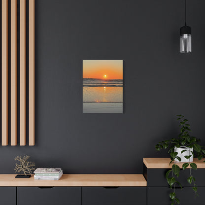 Sunset Beach Canvas Print, Ocean Decor, Wall Art, Home Decor, Coastal Artwork for Living Room